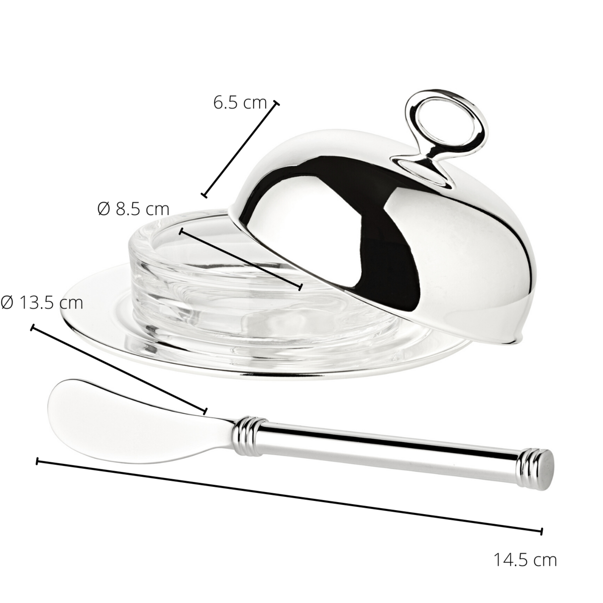 Hopeoitu Voiastia 14 cm - JAGO