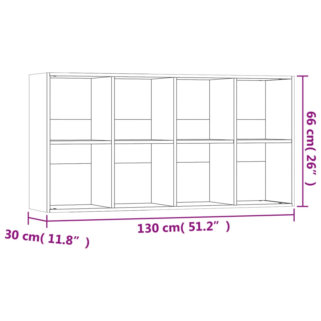 Kirjahylly/Senkki Sonoma Tammi 66X30X130 Cm Lastulevy