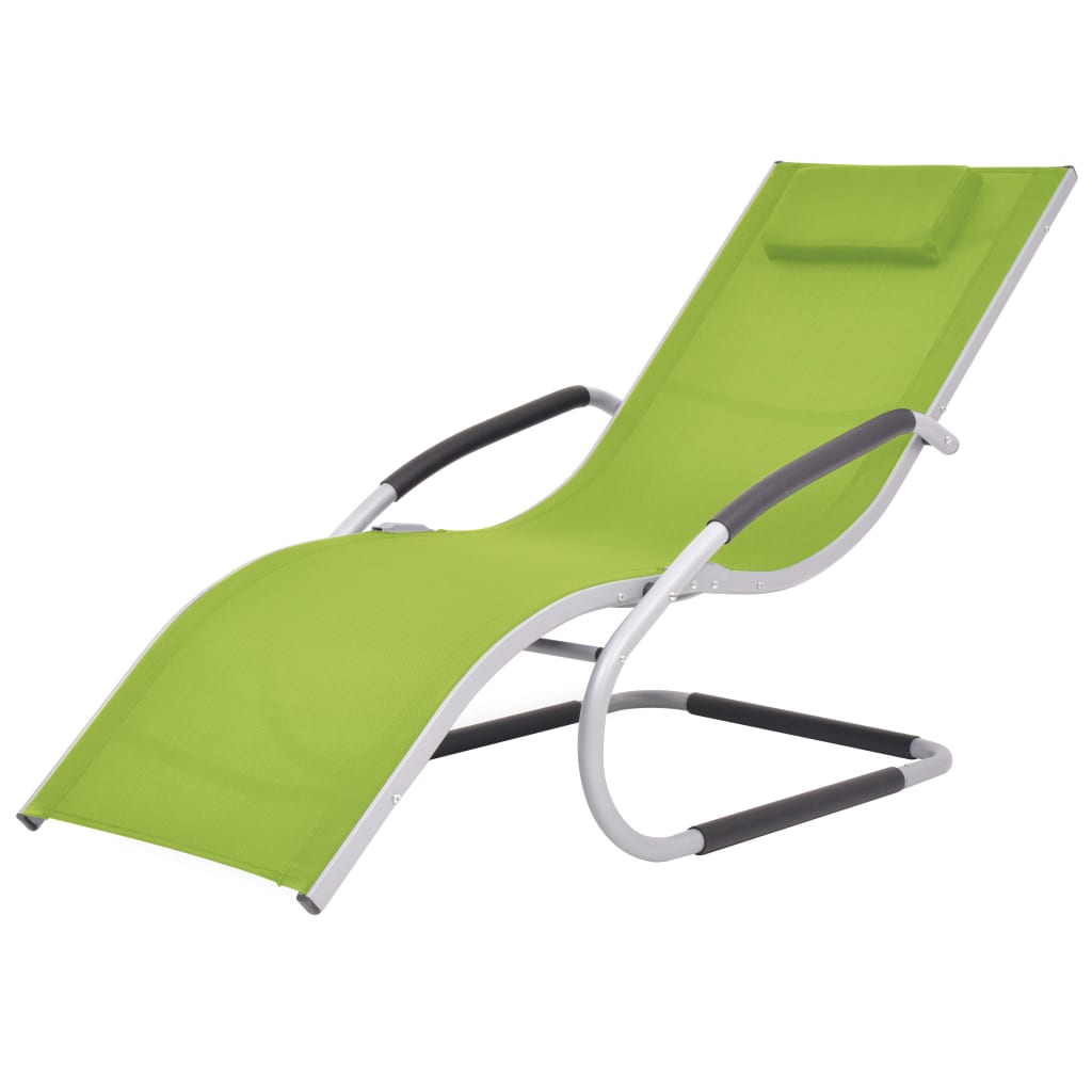 Aurinkotuoli tyynyllä alumiini ja Textilene vihreä