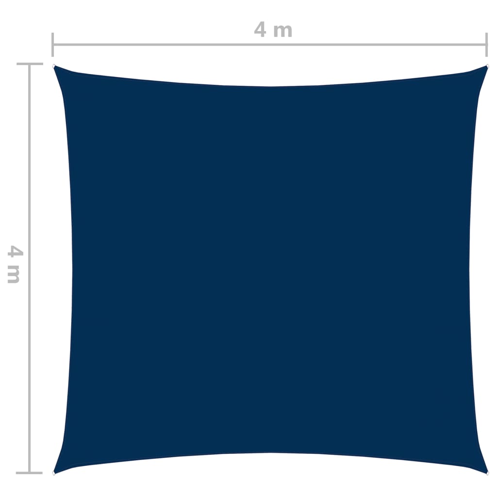 Aurinkopurje Oxford-kangas neliönmuotoinen 4x4 m sininen