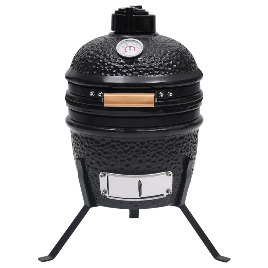 Kamado 2-in-1 grilli/savustin keramiikka 56 cm musta