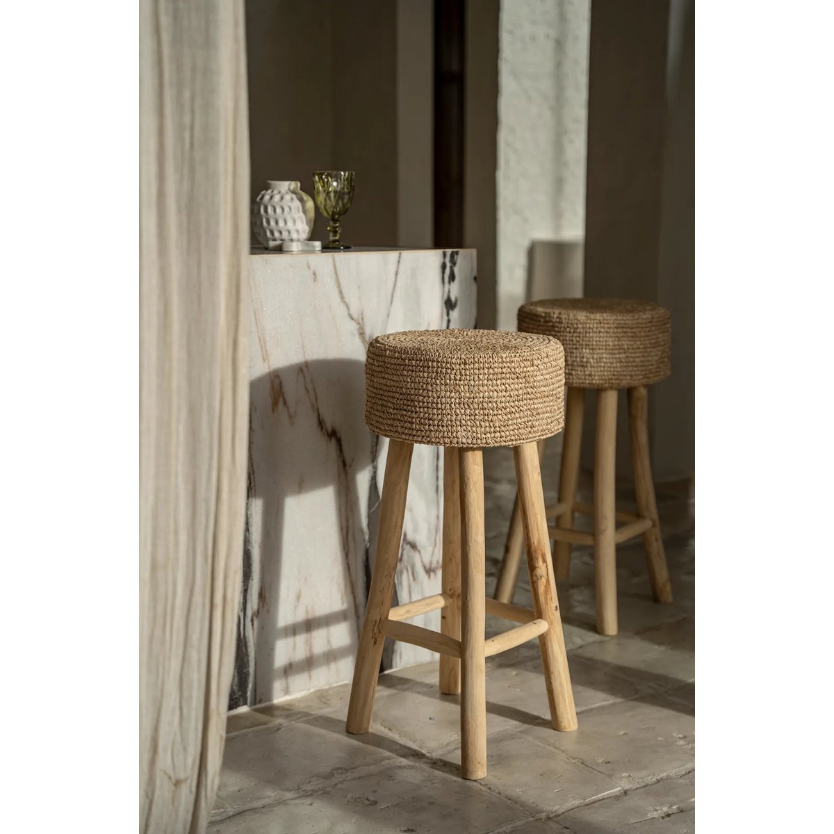 Baarijakkara - THE RAFFIA BAR STOOL