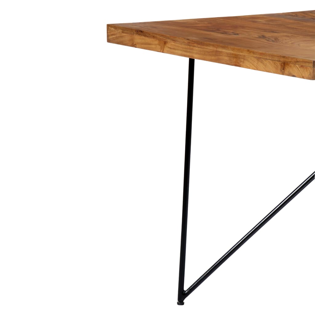 Ruokapöytä 180X90X76 Cm Täysi Akaasiapuu
